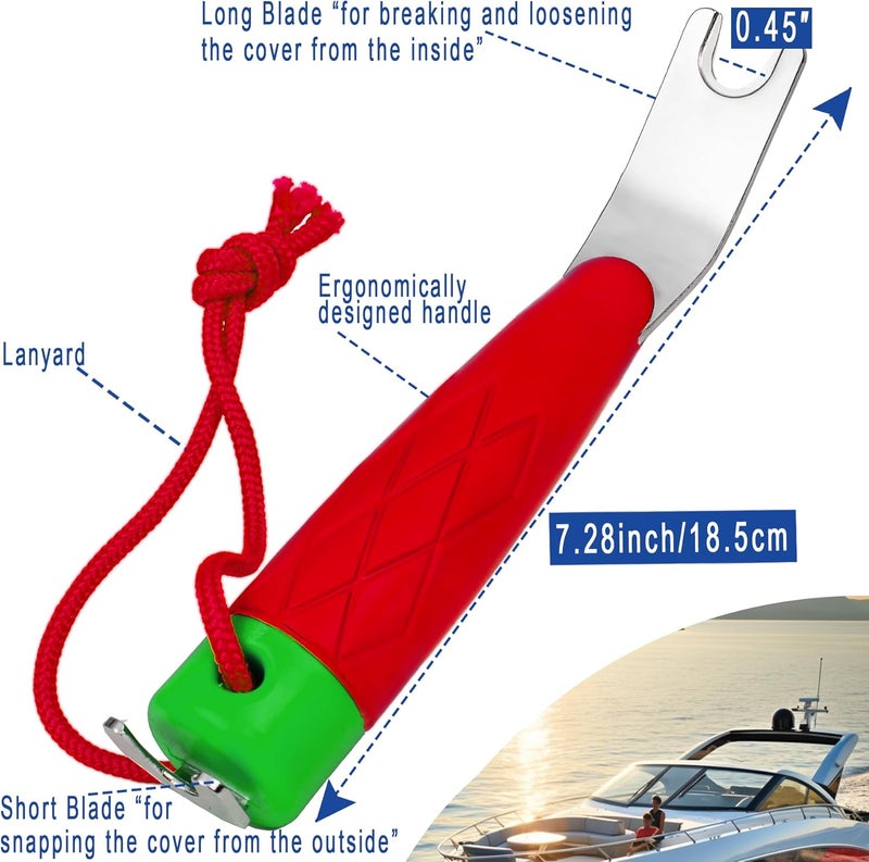 FullMayPro Top-Snapper Tool for Boat Canvas Snaps,Boat Cover Snap Release Tool,Prevent Canvas from Tearing,with Rope Floats,Won't Sink in Water - Image 3
